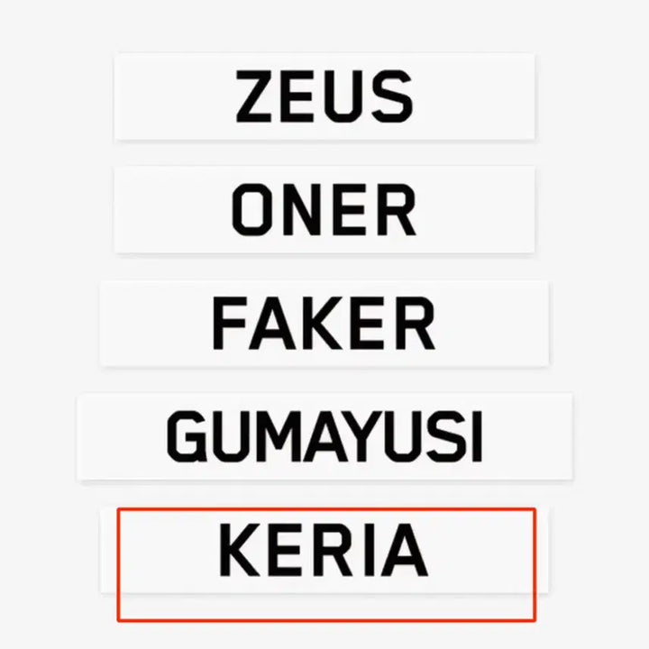 [BUNJANG] T1 Keria Worlds 2024 Marking Sheet / 2024 t1 월즈 케리아 마킹지