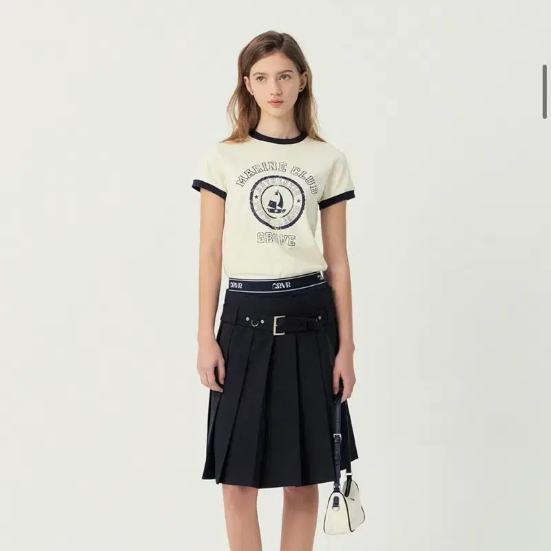 [BUNJANG] Grove YORK Belt Pleated Skirt / 그로브 YORK 벨트 플리츠 스커트