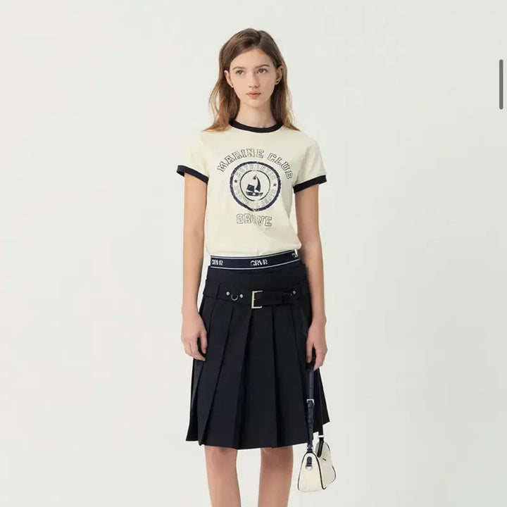 [BUNJANG] Grove YORK Belt Pleated Skirt / 그로브 YORK 벨트 플리츠 스커트