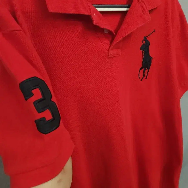 [BUNJANG] Polo Ralph Lauren Big Pony Red Polo Shirt / 폴로 랄프로렌 빅포니 레드 반팔 카라티