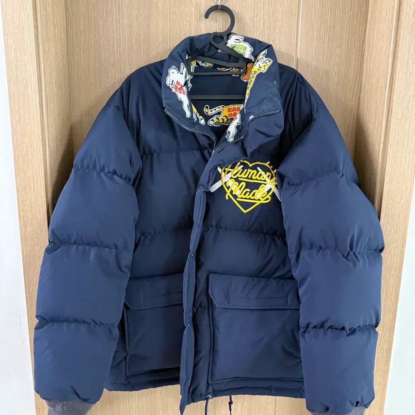 [BUNJANG] Human Made x KAWS Reversible Puffer Jacket XXL / (XXL)휴먼메이드 카우스 리버시블 패딩 팝니다