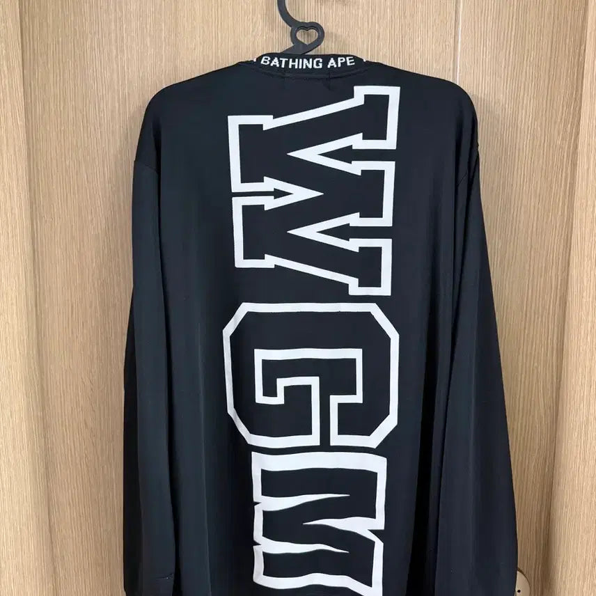 [BUNJANG] BAPE Shark Performance Long Sleeve T-Shirt / (L)베이프 샤크 블랙 기능성 긴팔티 팝니다