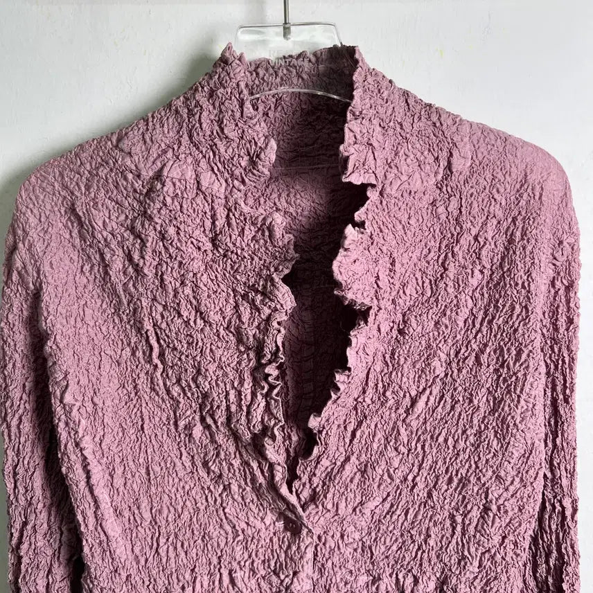[BUNJANG] Issey Miyake ME Cauliflower Shirt Cardigan / 이세이미야케 me 컬리플라워 셔츠 가디건