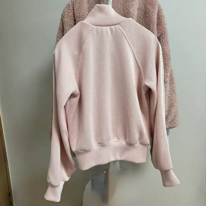 [BUNJANG] Adidas Knit Balloon Track Top Jersey Sand Pink (S Size) / 아디다스 니트 벌룬 트랙탑 져지 샌드핑크 S사이즈