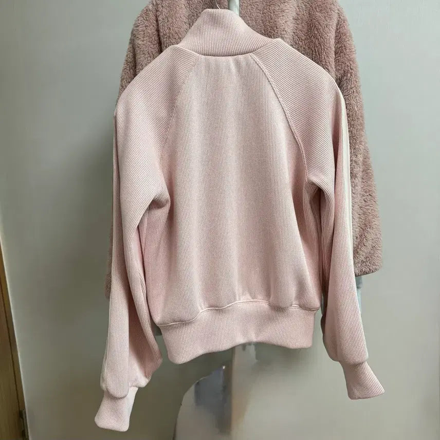 [BUNJANG] Adidas Knit Balloon Track Top Jersey Sand Pink (S Size) / 아디다스 니트 벌룬 트랙탑 져지 샌드핑크 S사이즈