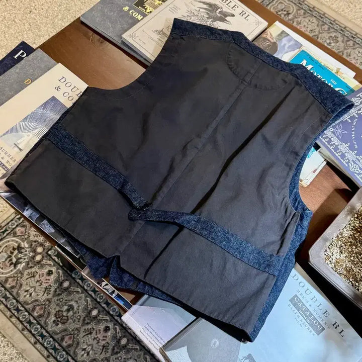 [BUNJANG] RRL Indigo Nep Work Vest / RRL 인디고 넵 워크 베스트