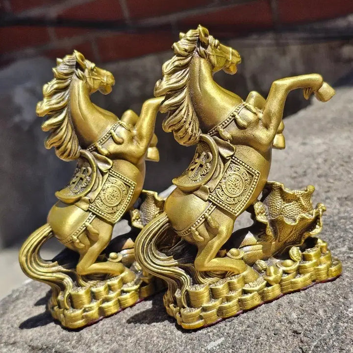 [BUNJANG] Brass Double Horse Ornament / [개운템] 고퀄 황동 쌍마 말 장식품 (재물운/사업운 상승/개운템)