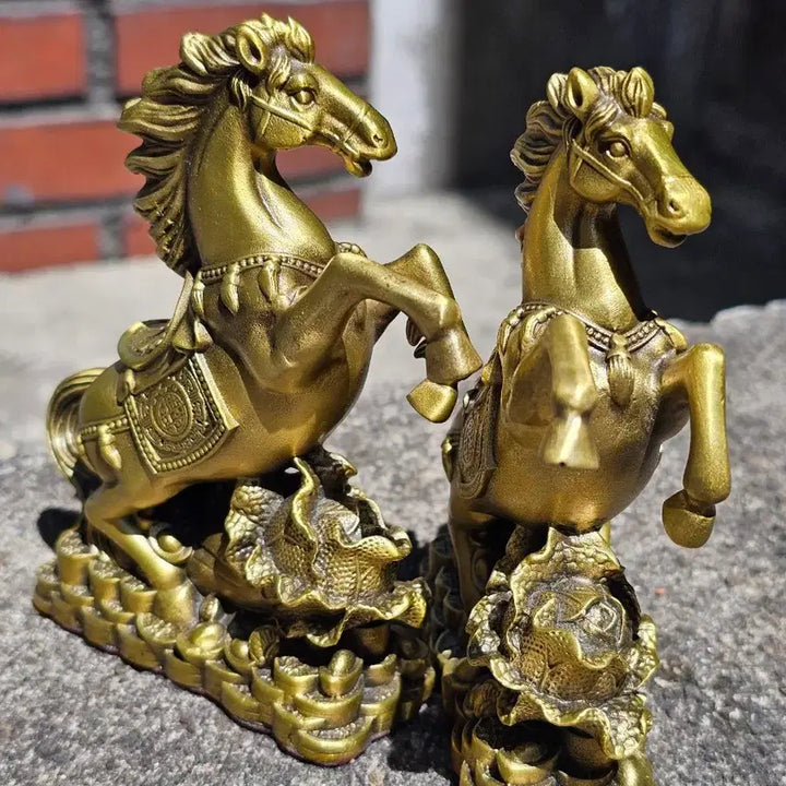 [BUNJANG] Brass Double Horse Ornament / [개운템] 고퀄 황동 쌍마 말 장식품 (재물운/사업운 상승/개운템)