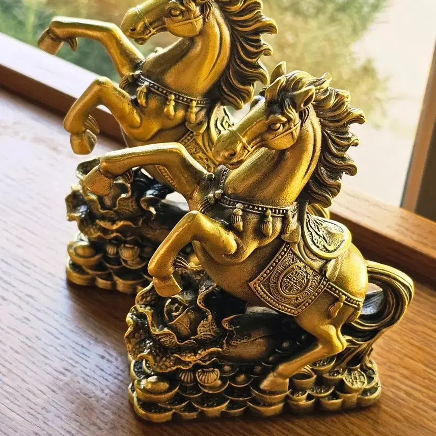 [BUNJANG] Brass Double Horse Ornament / [개운템] 고퀄 황동 쌍마 말 장식품 (재물운/사업운 상승/개운템)