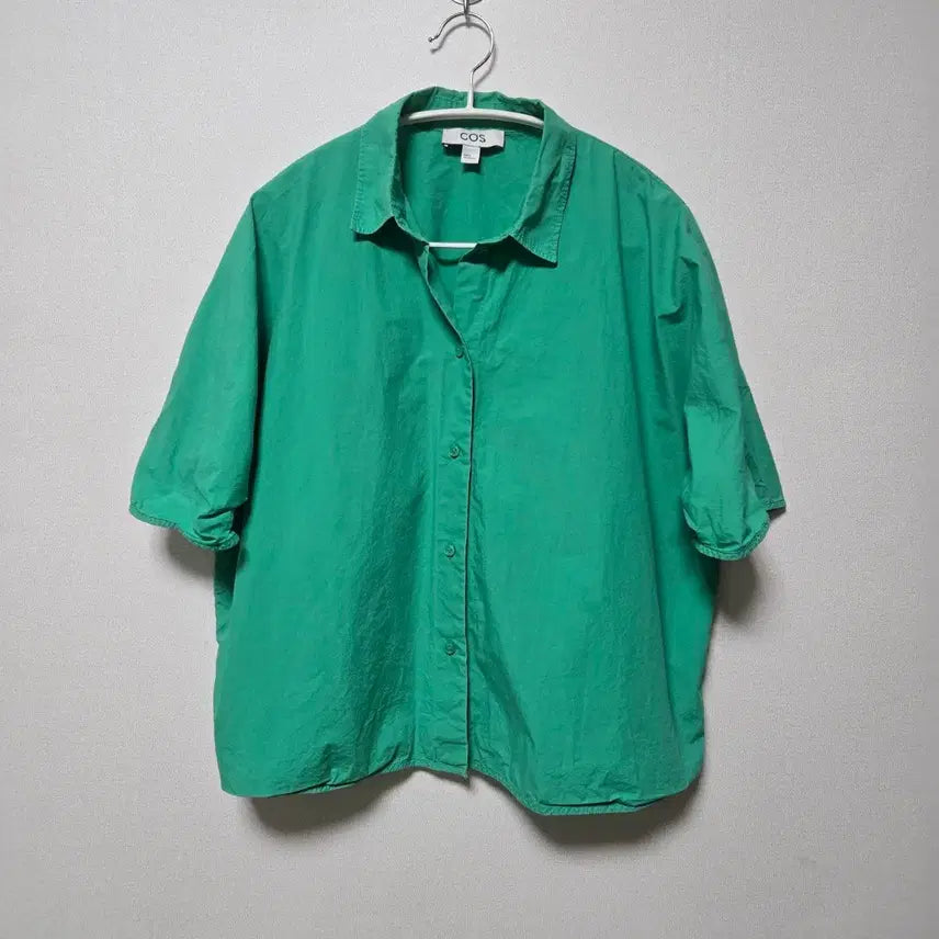 [BUNJANG] COS Cotton Short Sleeve Shirt / 코스 코튼 반팔셔츠/ 여성 셔츠/ 여성 블라우스