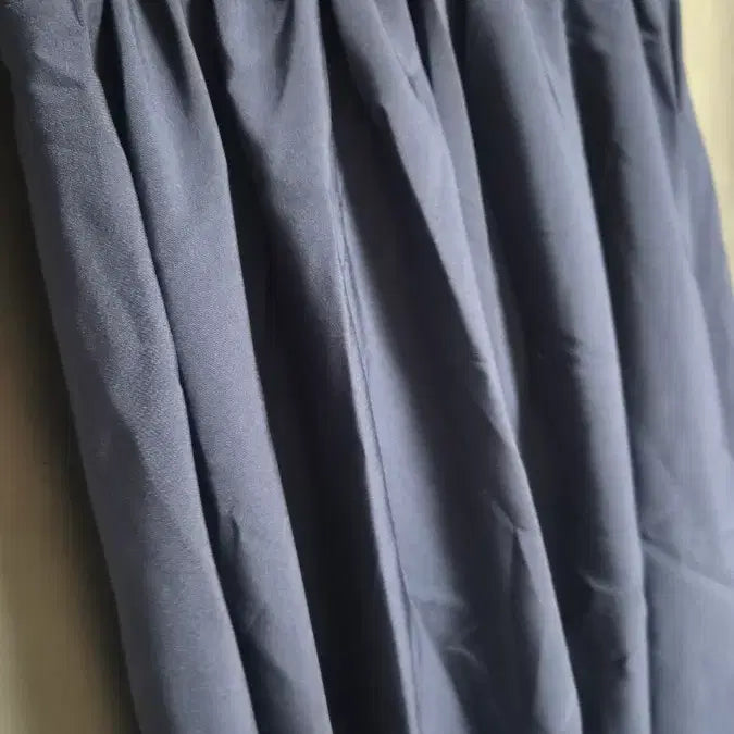 [BUNJANG] Navy Flare Skirt with Ribbon Detail / 네이비 플레어 스커트