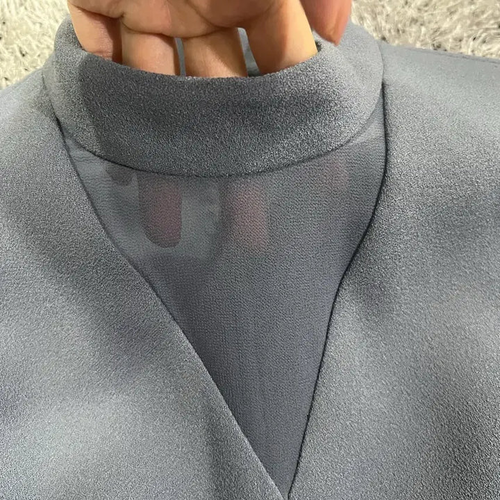 [BUNJANG] MOJO.S.PHINE V-Neck See-Through Sleeve Long Dress / 정품 모조에스핀(MOJO.S.PHINE)  브이넥 시스루 소매 롱원피스
