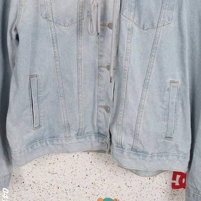 [BUNJANG] Mari Light Wash Hooded Denim Jacket - Women&