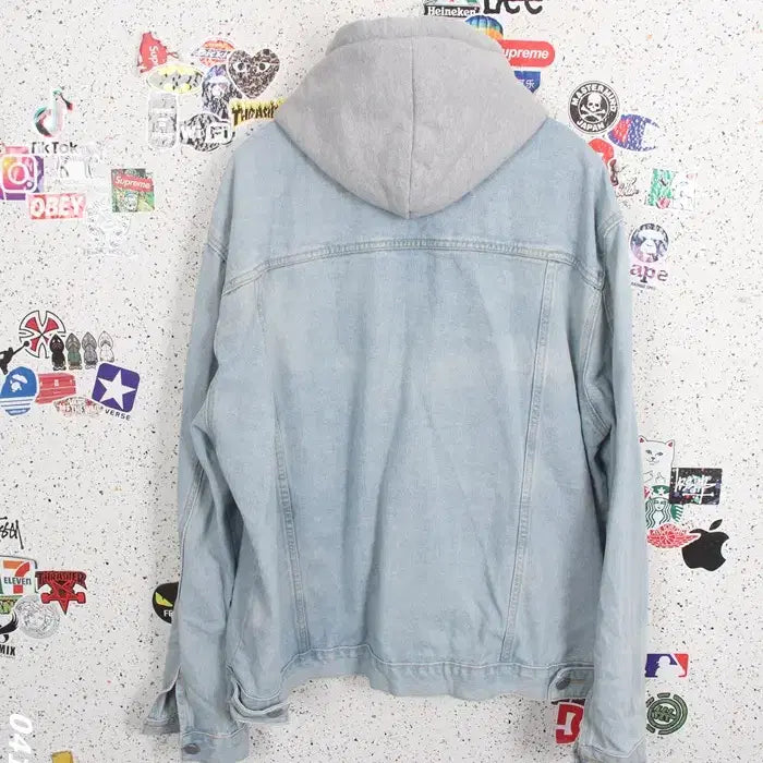 [BUNJANG] Mari Light Wash Hooded Denim Jacket - Women&