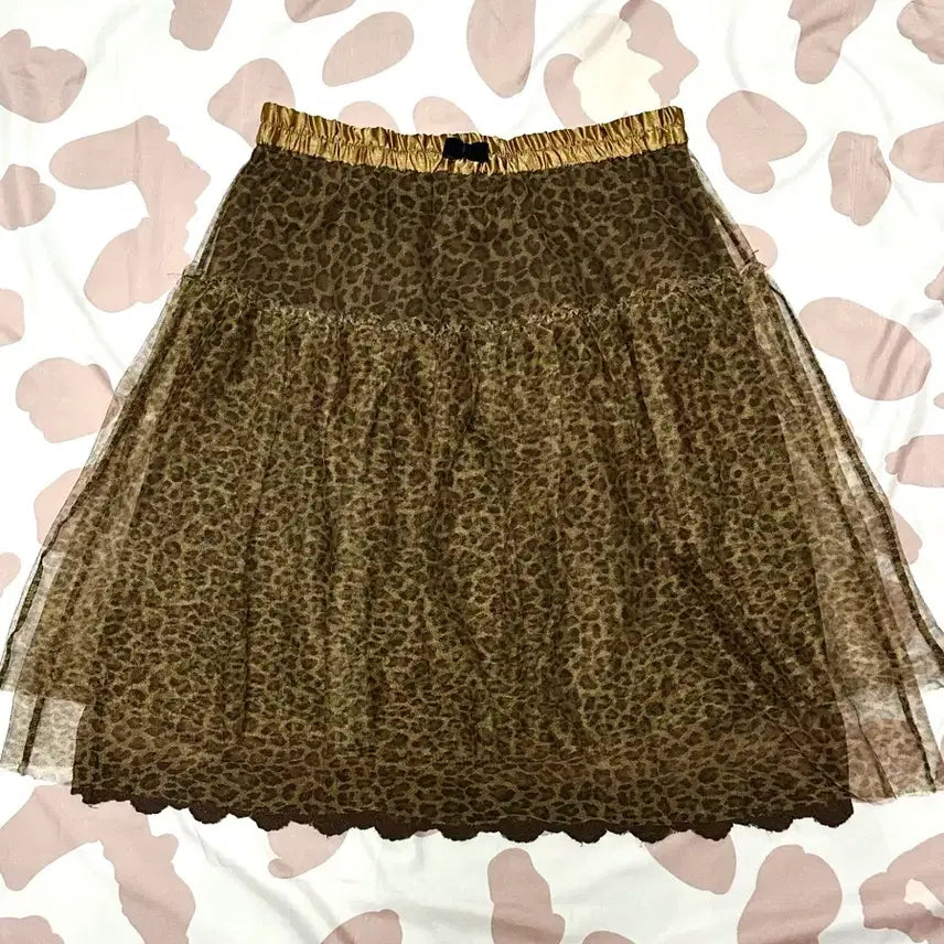 [BUNJANG] W2K Gyaru Leopard Print Midi Skirt / 와투케 갸루 걀펑 호피 레오파드 미디 샤스커트