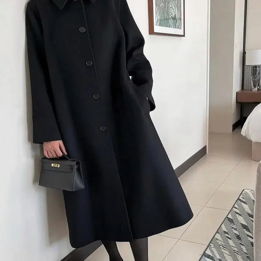 [BUNJANG] Labamba Room Classic Dressy Coat Black / 라밤바룸 클래식 드레시 코트 블랙 (1사이즈)