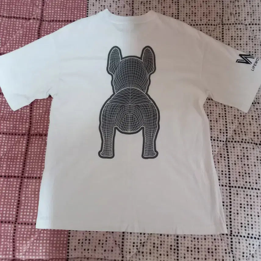 [BUNJANG] Life Work Bulldog T-shirt Bundle Set / 라이프워크 불독 반팔 티셔츠 화이트 105.110 2개일괄 @@
