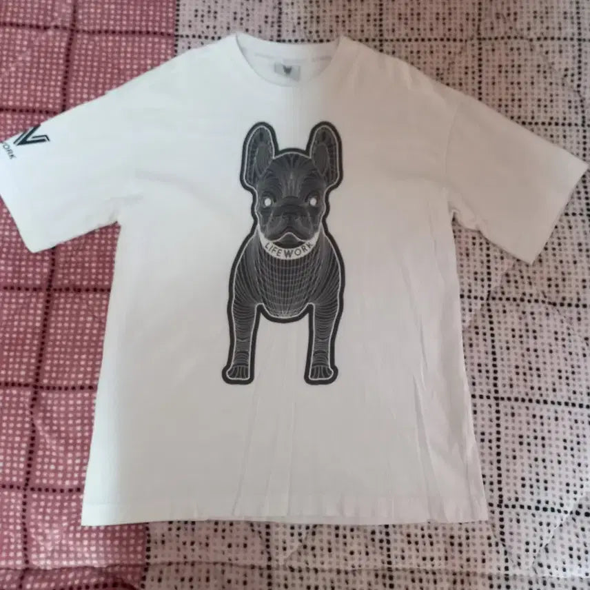 [BUNJANG] Life Work Bulldog T-shirt Bundle Set / 라이프워크 불독 반팔 티셔츠 화이트 105.110 2개일괄 @@