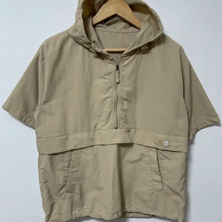 [BUNJANG] Feltics Nylon Loose Fit Short Sleeve Hoodie Anorak / 66 Feltics 펠틱스 나일론 루즈핏 반팔 후드 아노락 정품