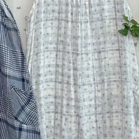 [BUNJANG] Suzuko Vintage Floral Check Reversible Mori Dress / 오늘까지판매)스즈코빈티지 대대장 잔꽃 체크 리버시블 원피스 모리걸