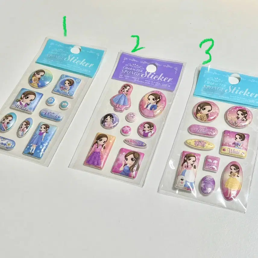 [BUNJANG] Orange Story Sponge Stickers / 고전문구 오렌지스토리 스폰지 스티커