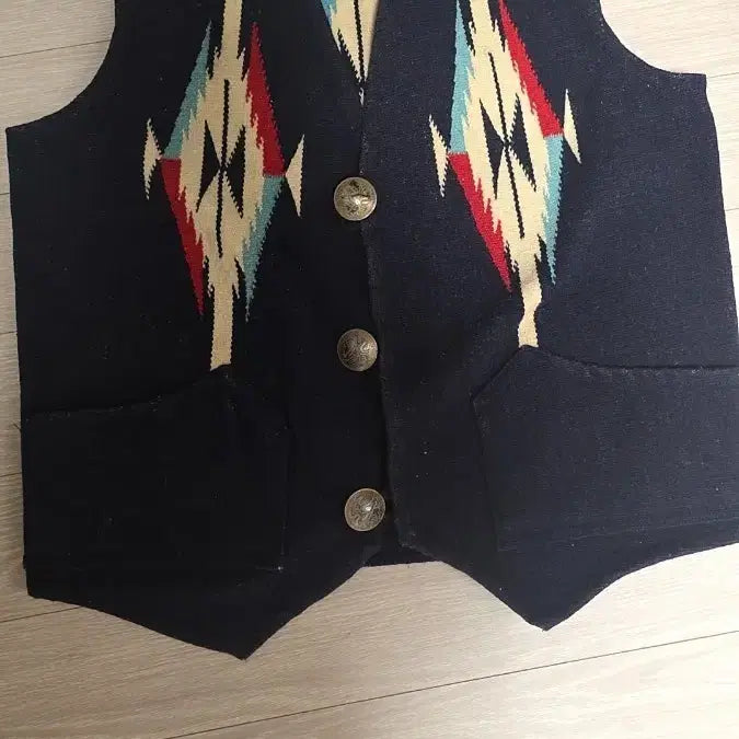 [BUNJANG] Indian Motorcycle Chimayo Wool Vest / 치마요 울 네이티브 인디언모터사이클 베스트