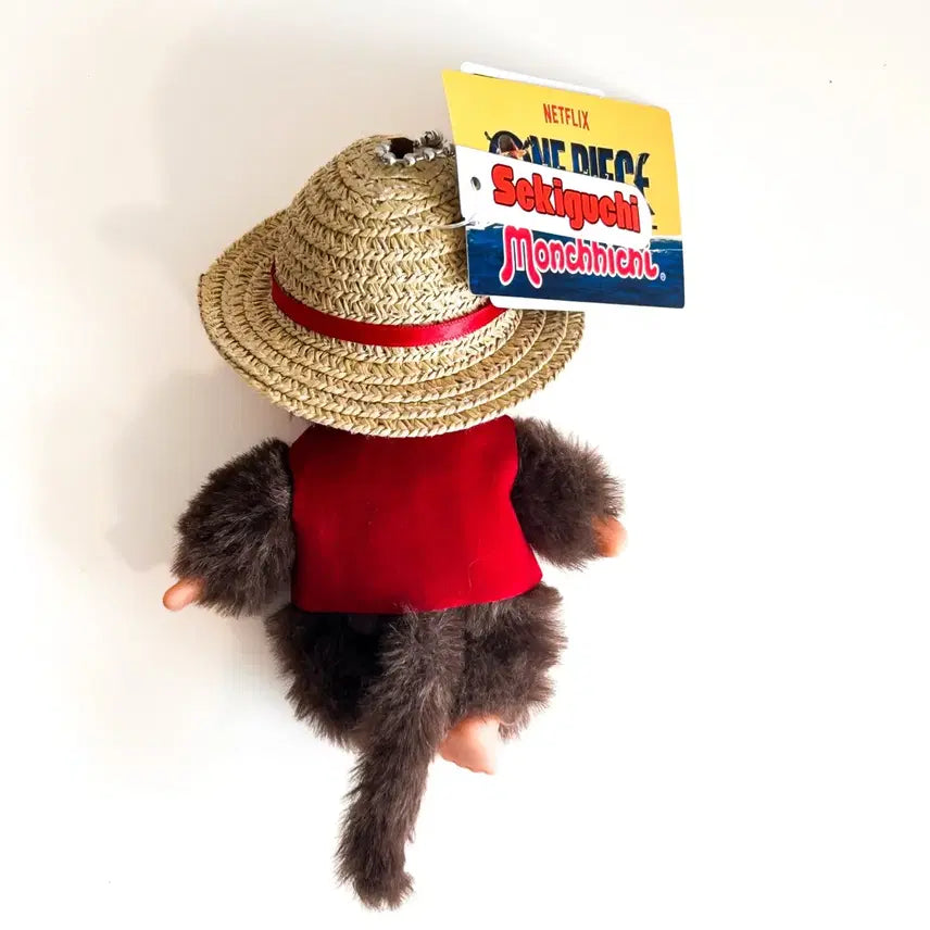 [BUNJANG] Monchhichi Luffy Collaboration Keyring / [몬치치 정품/새상품]원피스 X 몬치치 콜라보 루피 인형 키링