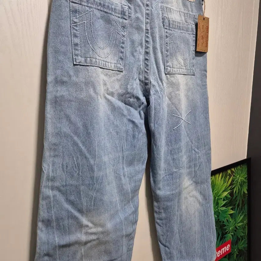 [BUNJANG] True Religion Washed Light Wash Denim Pants / (타임세일)(새상품)트루릴리젼 워싱 연청 데님 팬츠