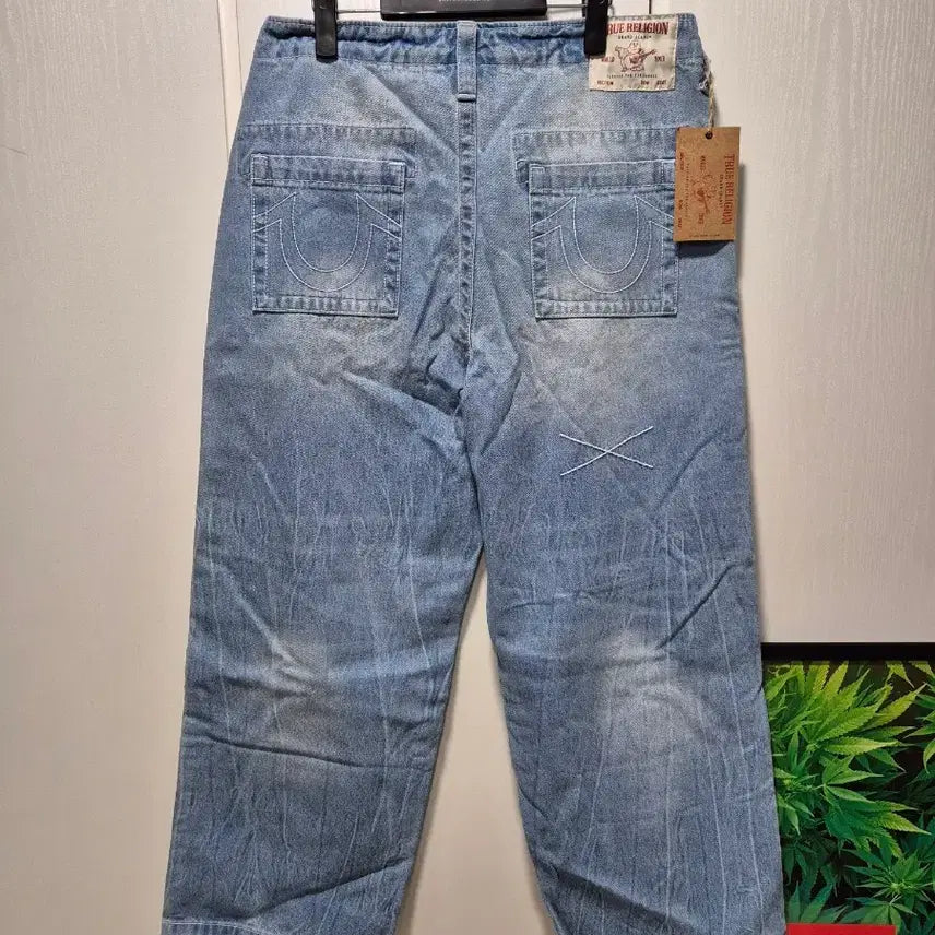 [BUNJANG] True Religion Washed Light Wash Denim Pants / (타임세일)(새상품)트루릴리젼 워싱 연청 데님 팬츠