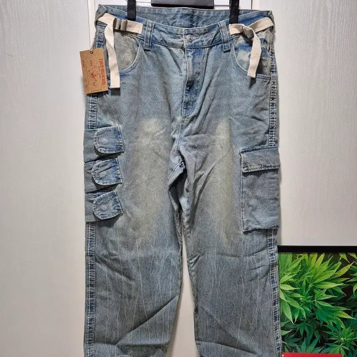 [BUNJANG] True Religion Washed Denim Cargo Pants / (타임세일)(새상품)트루릴리젼 워싱 데님 카고