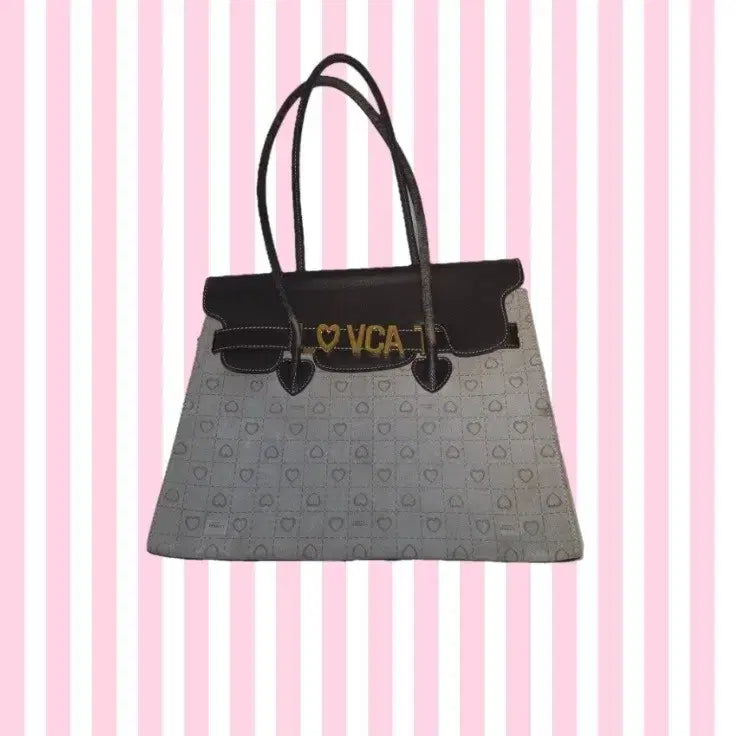 [BUNJANG] Lovecat Heart Choco Cookie Shoulder Tote Bag / 러브캣 히메갸루 라떼갸루 모리걸 하트 초코쿠키 숄더 토트백 가방