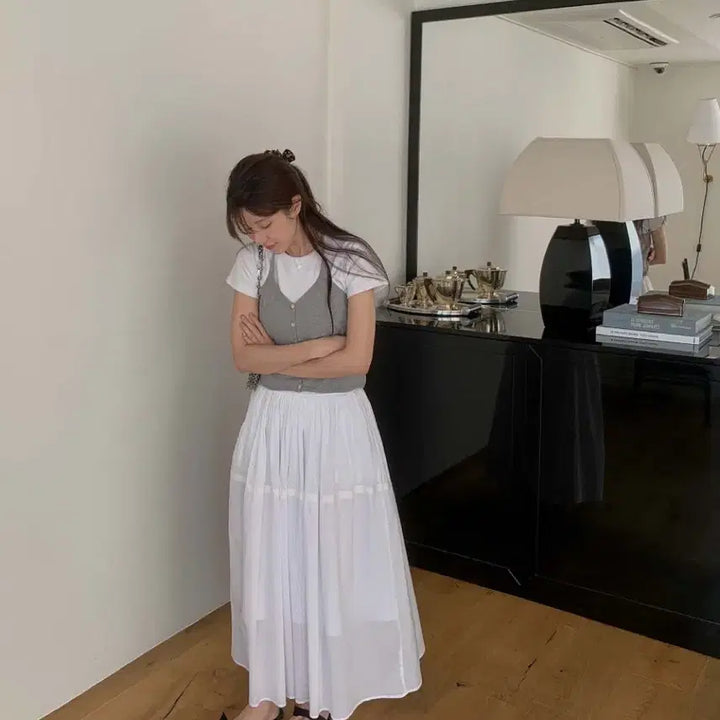 [BUNJANG] Miel Newing Long Skirt / (새상품)미엘 뉴잉 롱스커트