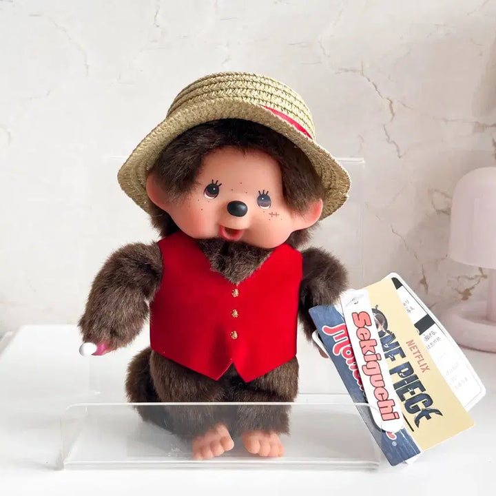 [BUNJANG] Monchhichi x One Piece Monkey D. Luffy Doll (Not a Keychain) / [몬치치 정품/새상품]원피스 X 몬치치 콜라보 루피 인형(키링 아님)