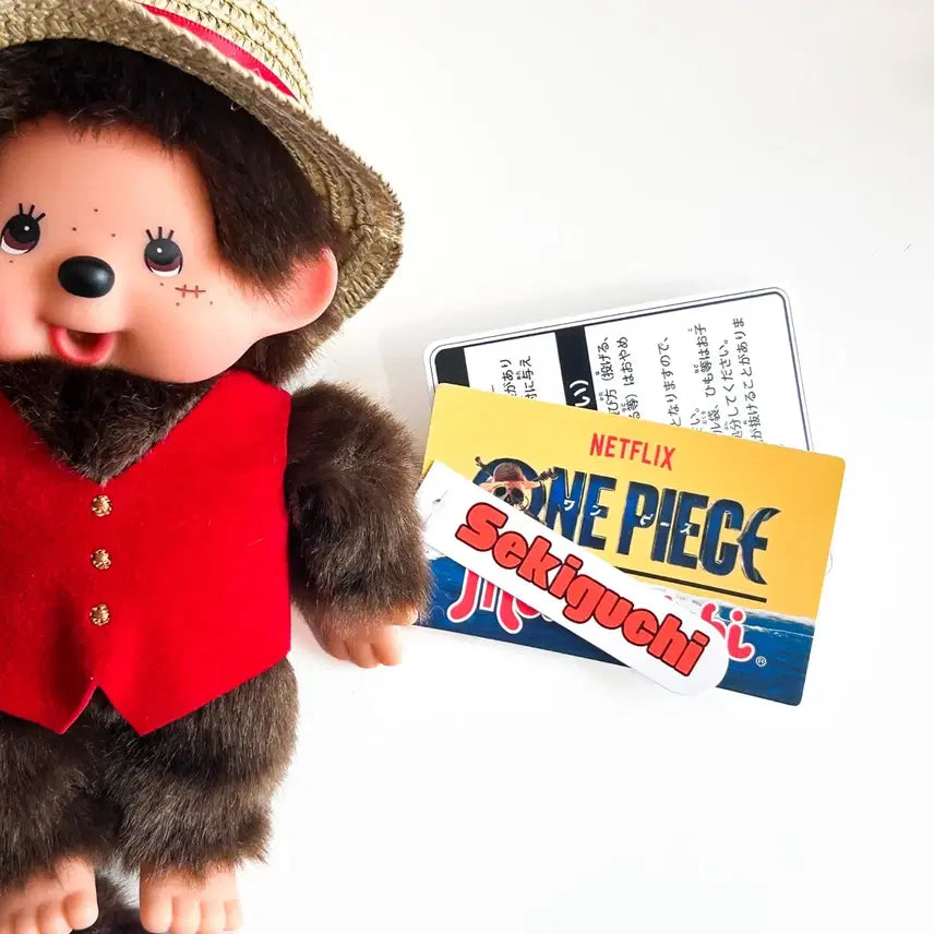 [BUNJANG] Monchhichi x One Piece Monkey D. Luffy Doll (Not a Keychain) / [몬치치 정품/새상품]원피스 X 몬치치 콜라보 루피 인형(키링 아님)