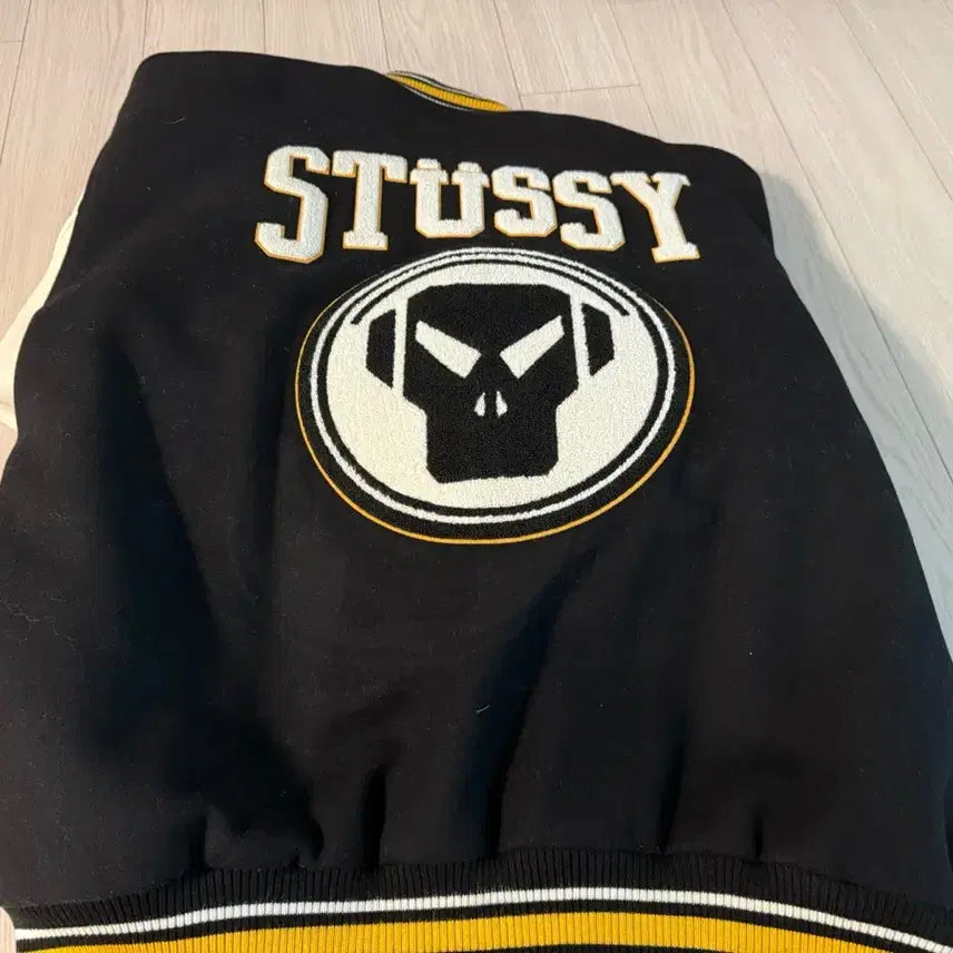 [BUNJANG] Stussy Metal Heads Varsity Jacket Black / [XL] 스투시 골지 메탈헤즈 30 바시티 자켓 블랙