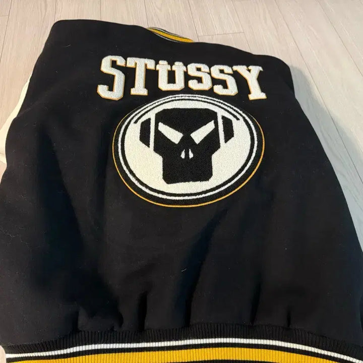 [BUNJANG] Stussy Metal Heads Varsity Jacket Black / [XL] 스투시 골지 메탈헤즈 30 바시티 자켓 블랙