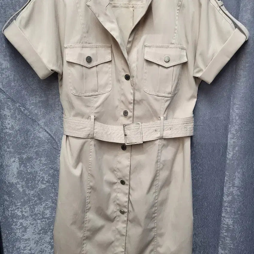 [BUNJANG] Karen Millen Beige Belted Dress UK14 / 카렌밀렌 정품 베이지 벨트 원피스 / UK14 (66~77)