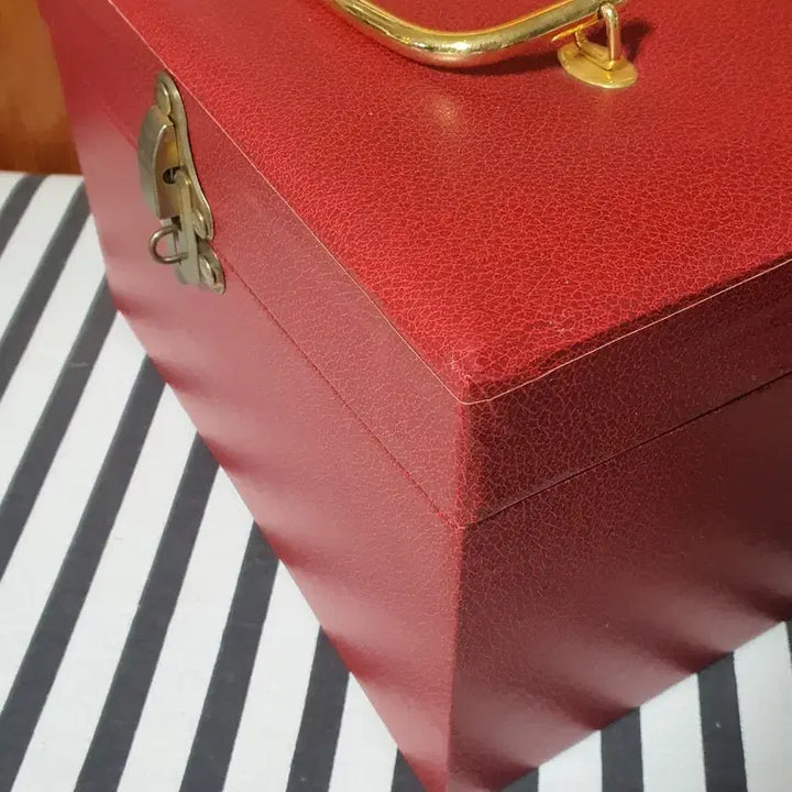 [BUNJANG] Retro Vintage Makeup Trunk Organizer / ++레트로 빈티지 박스 메이크업 트렁크 반짇고리 미드센추리 소품 레어