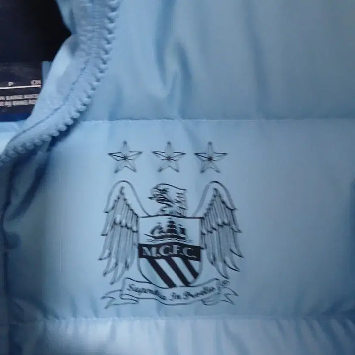 [BUNJANG] Nike Manchester City Padded Jacket - Sky Blue / 나이키 맨시티 패딩 하늘색