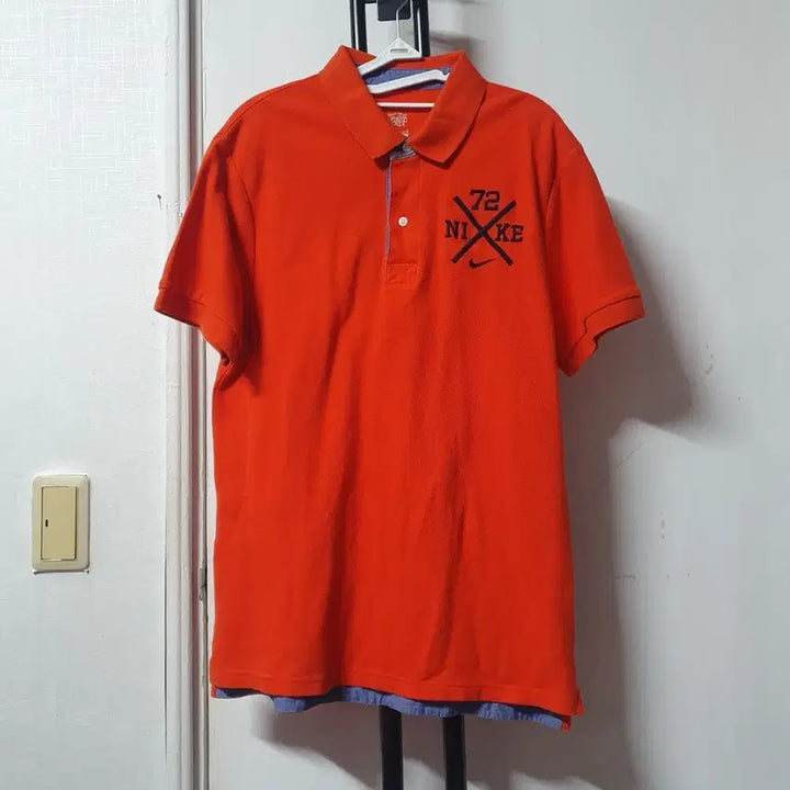 [BUNJANG] Nike Orange Collar Short Sleeve T-Shirt M/95 / 나이키 카라반팔티 오렌지컬러 M 95