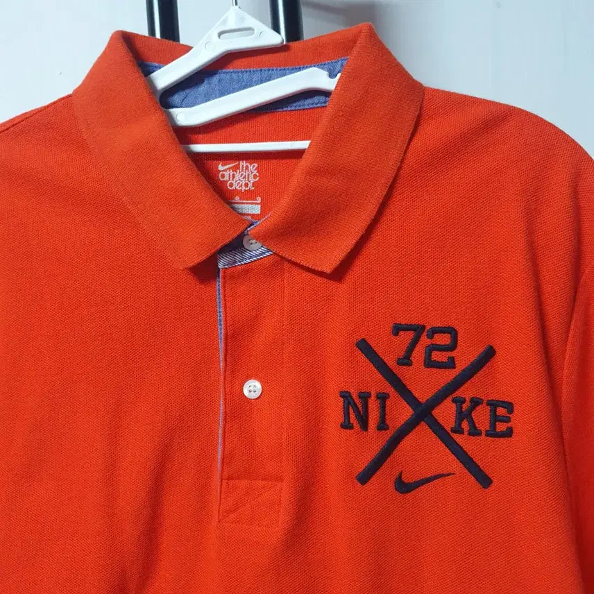 [BUNJANG] Nike Orange Collar Short Sleeve T-Shirt M/95 / 나이키 카라반팔티 오렌지컬러 M 95