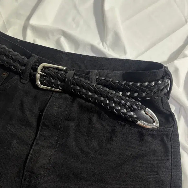 [BUNJANG] Liberal Woven Western Leather Belt / Liberal 위빙 웨스턴 레더 벨트