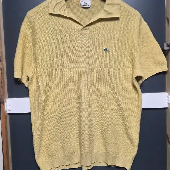 [SOLD OUT] 100)라코스테 옐로우 반팔 니트 티셔츠