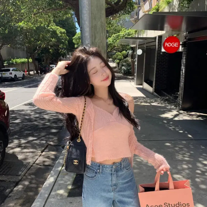 [BUNJANG] 새상품 택0, 샵시예 26 코코 가디건 세트 핑크 / 미개봉 택0, 샵시예 26 코코 가디건 세트 핑크