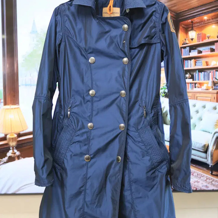 [BUNJANG] Parajumpers Navy Coat-Style Windbreaker Jacket (Unused Condition) / 파라점퍼스 네이비 코트형 자켓 미사용급