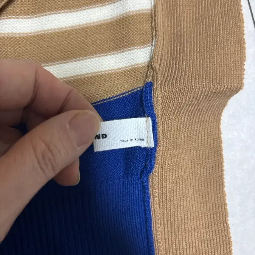 [BUNJANG] Unknown Brand Striped Knit Shawl / 어부바니트