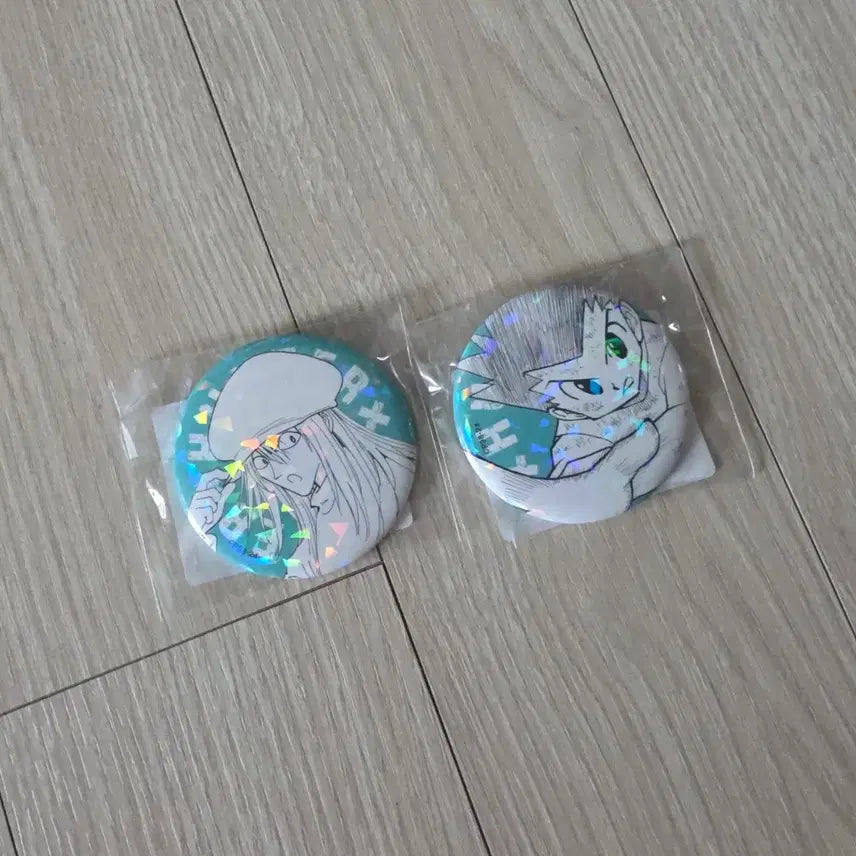 [SOLD OUT] 헌터헌터 점프샵 올스타 캔뱃지 곤 + 카이토 미개봉 일괄