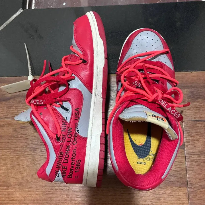 [BUNJANG] Nike x Off-White Dunk Low University Red / 나이키 x 오프화이트 덩크 로우 유니버시티 레드 260