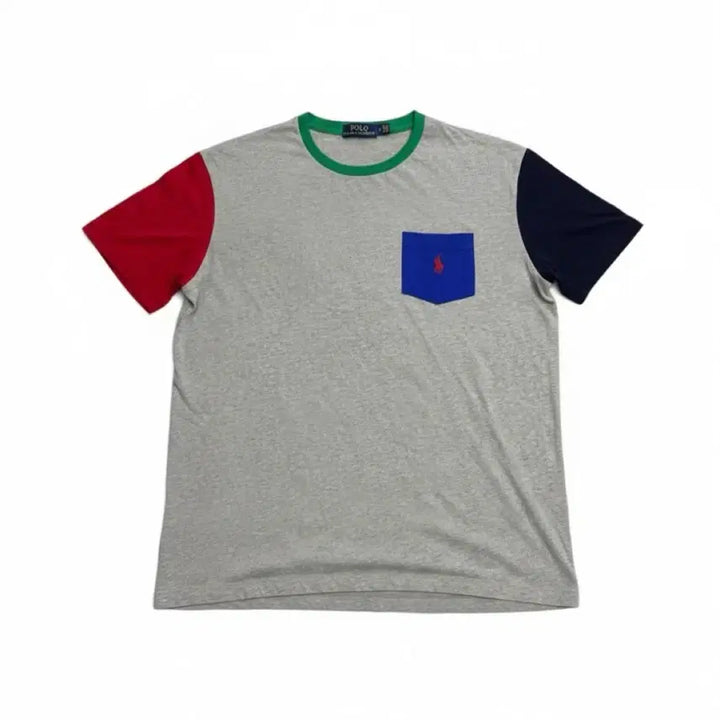 [BUNJANG] Polo Ralph Lauren Colorblock Pocket T-shirt - Medium / 새상품 폴로 랄프로렌 컬러블록 포켓 티셔츠 M