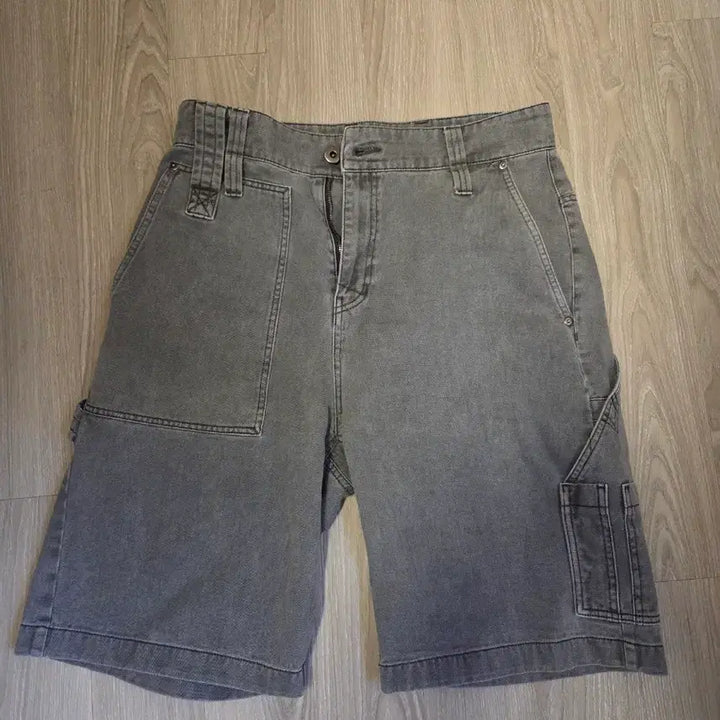 [BUNJANG] System Homme Bermuda Shorts / 시스템옴므 정품 와이드 버뮤다 그레이 반바지 32-34사이즈